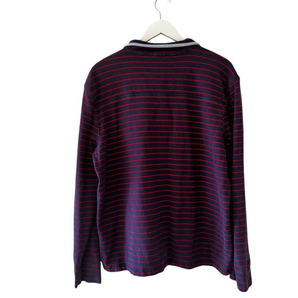 Vineyard Vines Women's Navy and Red Striped Long Sleeve Tee - Picture 8 of 13